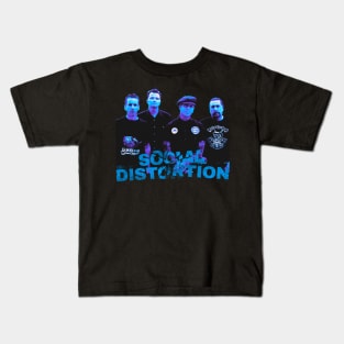 social distortion blue rock band Kids T-Shirt